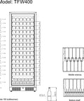 Vitrină de vin Tefcold TFW400-S, 350 l