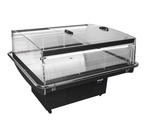 Vitrină frigorifică de impuls Tefcold PDC126 VS SL LED, neagră, 190 l