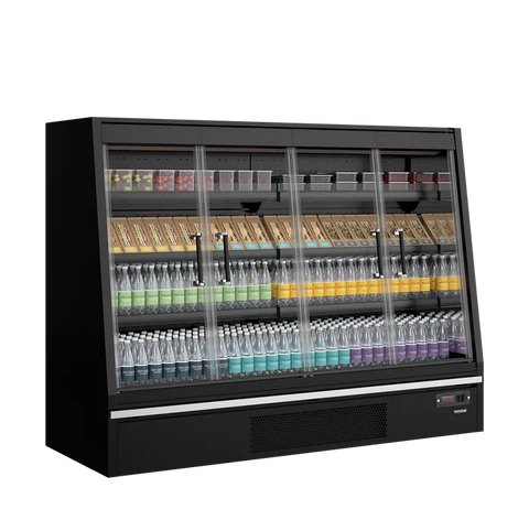 Vitrină frigorifică deschisă (multideck) de supermarket Tefcold Galaxy+ GPL20FGD Black, 540 l