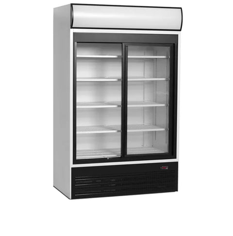 Vitrină frigorifică verticală cu 2 uși și panou luminos Tefcold FSC1200S, 645 l