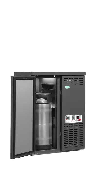Frigider pentru butoaie de bere (KEG) premium Serrco by Tefcold SFK-2E+, agregat pe dreapta, 95 l