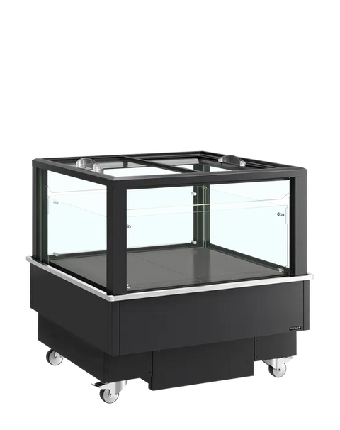 Vitrină frigorifică de impuls refrigerare / congelare Tefcold EIB-D1010-B1, neagră, 213 l