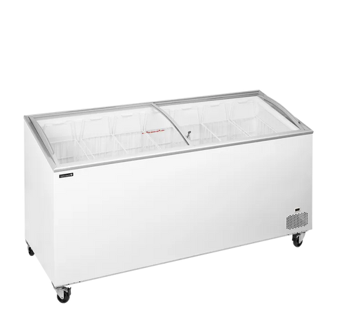 Ladă congelare pentru înghețată cu capace de sticlă Tefcold IC552SCEB, 481 l