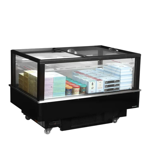 Vitrină frigorifică de impuls refrigerare / congelare Tefcold EIB-D1015-B1, neagră, 320 l