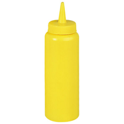 Sticlă dozatoare, galbenă 16 oz, plastic