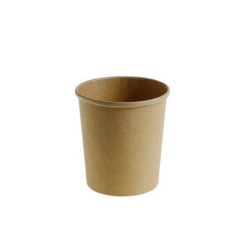 Bol carton Kraft 16oz, ambalaj take-away, set 25 bucăți