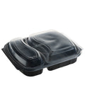 Capac caserolă meniu PP, 2 compartimente, transparent, compatibil microunde