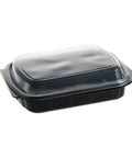 Capac PP 1 compartiment, transparent, pentru caserole microunde, set 50 buc