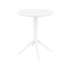 Masă cu blat rabatabil Ø60 cm, alb Sky