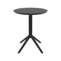 Masă cu blat rabatabil Ø60 cm, negru Sky