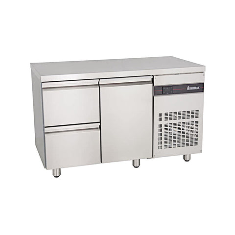Masă rece cu 1 ușă, 2 sertare GN1/2, agregat lateral, finisaj inox, Linia 700, Inomak