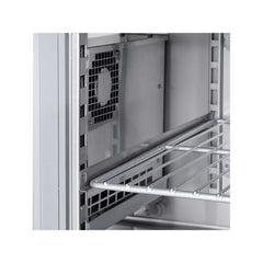 Masă rece cu 1 ușă, 2 sertare GN1/2, agregat lateral, finisaj negru, Linia 700, Inomak