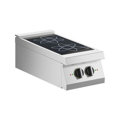 Mașină de gătit electrică cu 2 plite inducție completă, de banc, Linia 900, Silko