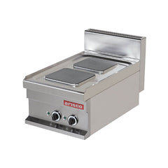 Mașină de gătit electrică de banc, 2 plite pătrate, Linia 700, Arisco
