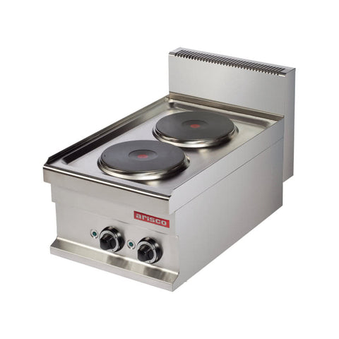 Mașină de gătit electrică de banc, 2 plite rotunde, Linia 700, Arisco