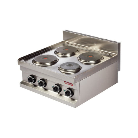 Mașină de gătit electrică de banc, 4 plite, Linia 600, Arisco