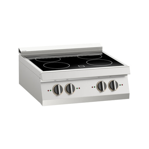 Electric cooker, benchtop, with 4 vitro ceramic hobs, Line 700, Silko