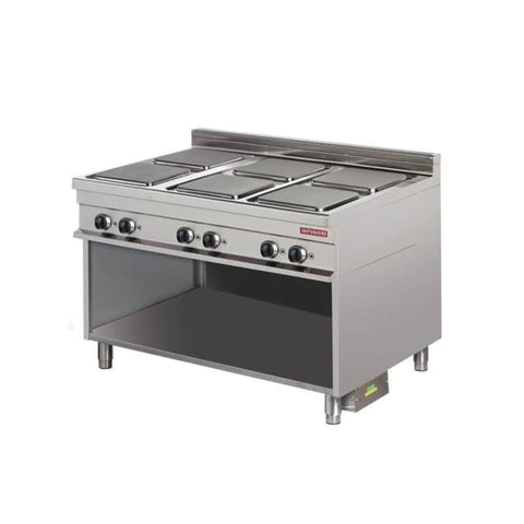 Mașină de gătit electrică pe suport deschis, 6 plite, Linia 900, Arisco