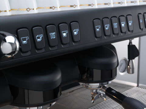 Compact espresso machine with 2 groups, Thermo Drive system, M26, La Cimbali