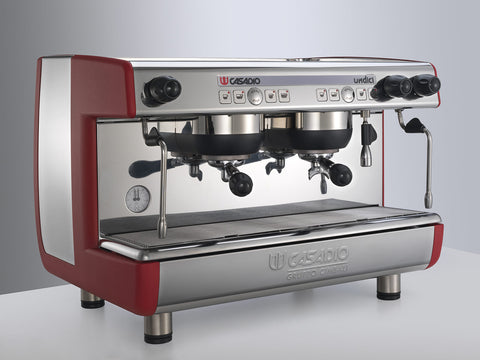 Compact espresso machine with 2 automatic groups, Casadio Undici