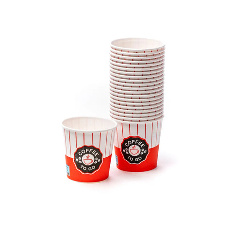 Pahar carton alb 4 OZ, 118 ml, set 50 bucăți, înveliș PE