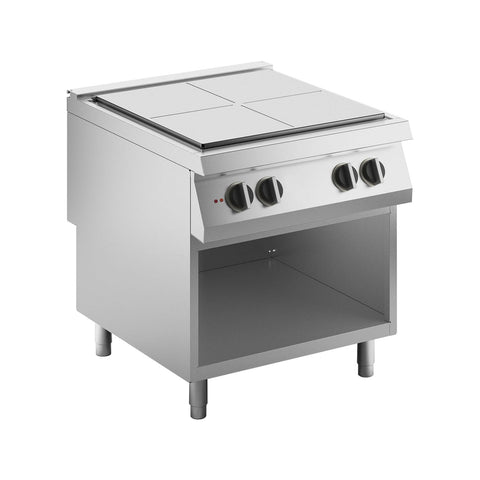 Plită electrică cu blat solid, pe suport deschis, cu 4 zone gătit, Silko linia 900