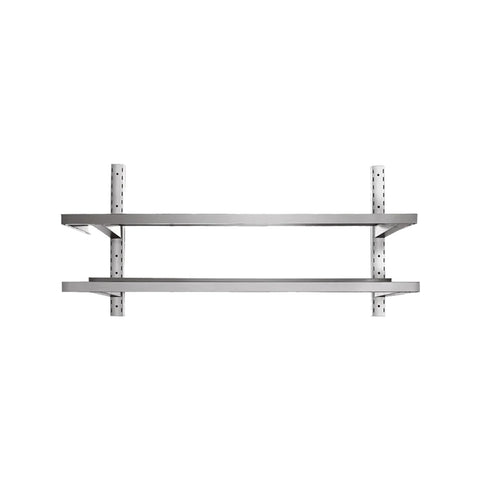 Double wall shelf, smooth and adjustable, 1800x300x350mm, Bonner