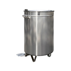 Pubelă inox cu pedală și capac, de capacitate 95 litri, Bonner