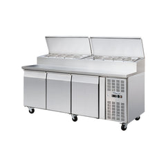 Saladetă cu 3 uși, agregat lateral și GN exterior, lățime 70cm, GMSH3000/700, Bonner