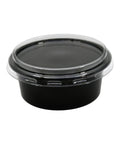 Sosieră plastic PET neagră, 80g, diametru 7.5cm, 100 bucăți