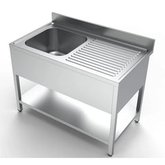 Sink unit with 2 bowls 140x70x85 