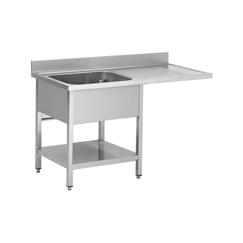 Washer with drainer on the right and space for washing machine, 1400x600x950, Bonner