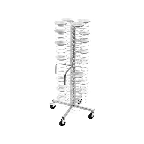 Plate rack, ∅25-31 cm chrome-plated grids, on rollers, CA 1438G