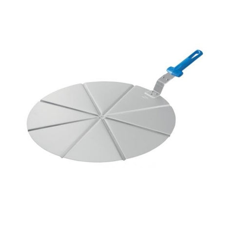 Suport de pizza din inox cu 6 locuri, ideal pentru organizarea eficientă în pizzerii HORECA.
