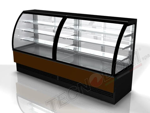 Vitrină caldă cu geam curbat, 120cm, Evo Hot, Tecnodom