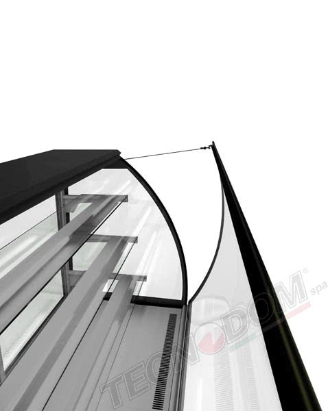 Vitrină caldă cu geam curbat, 60cm, Evo Hot, Tecnodom