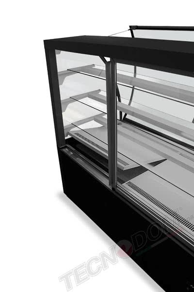 Vitrină caldă cu geam curbat, 120cm, Evo Hot, Tecnodom