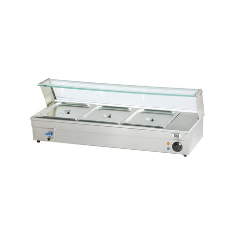 Vitrină caldă de prezentare, Bain Marie, 3xGN1/3, Beckers