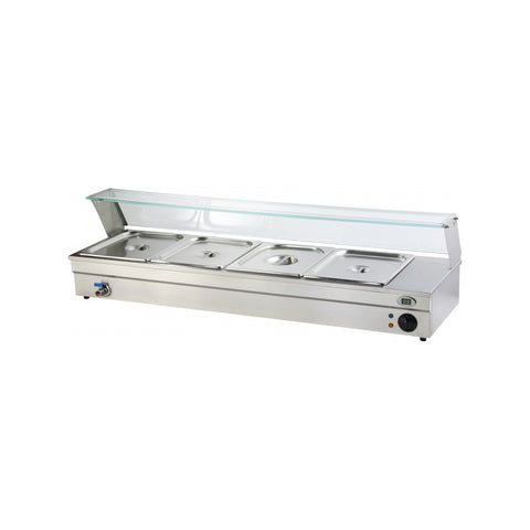 Vitrină caldă de prezentare, Bain Marie, 4xGN1/2, Beckers
