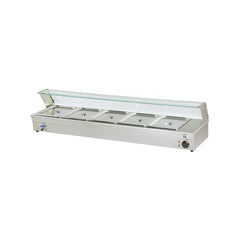 Vitrină caldă de prezentare, Bain Marie, 5xGN1/2, Beckers