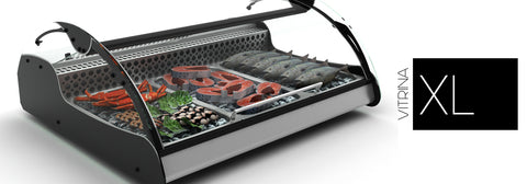 Refrigerated fish counter display case, 680mm - Buffet Linia XL