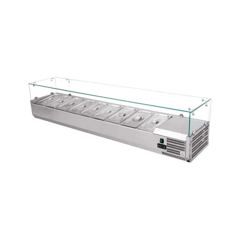 Vitrină ingrediente pizza 10 GN 1/4, 2000mm, Bonner