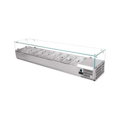 Vitrină ingrediente pizza 5 GN 1/4, 1200mm, Bonner