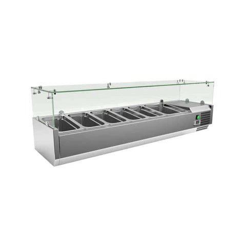 Vitrină ingrediente pizza 8 GN 1/4, 1800mm, Bonner