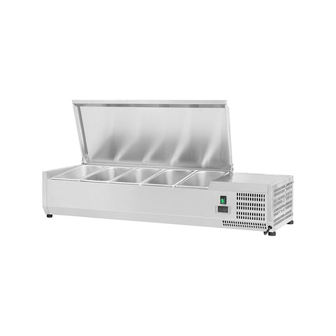 Vitrină ingrediente pizza cu capac 8 GN 1/4, 1800mm, Bonner