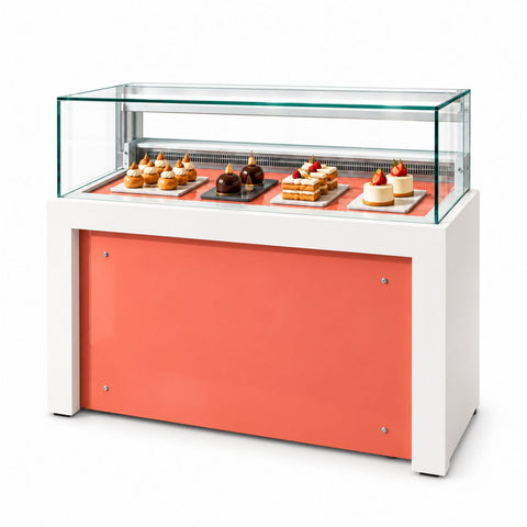 VITRINA RECE CU GEAM DREPT SI CORIAN 138X80X115 DOMINOX