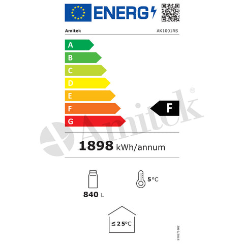 Frigider băuturi Amitek AK1001RS, uși glisante, 850 l