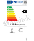 Dulap frigorific ventilat GN 2/1 Amitek AK1412TNG, uși de sticlă, seria Premium, 1333 l