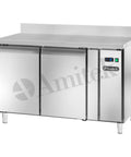 Masă frigorifică GN 1/1 pentru agregat la distanță Amitek AK2202TN SG, cu bordură spate, 1220 × 700 mm