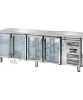 Masă frigorifică ventilată GN 1/1 Amitek AK4104TNG, uși de sticlă, 2230 × 700 mm